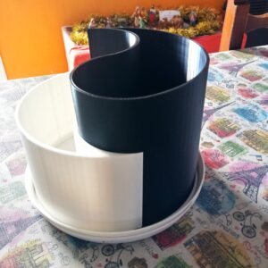 Maceta Yin Yang Con Moderna Grande Alta Portamaceta Jardin