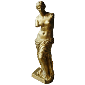 Estatua Venus De Milo Pintada A Mano Dorada Clásica Romana