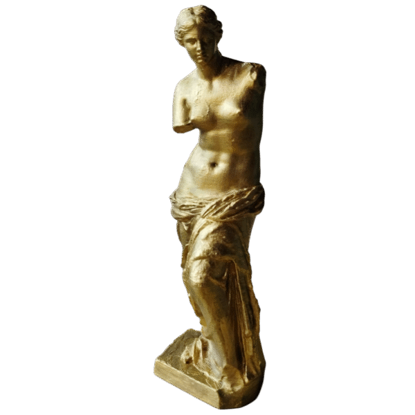 Estatua Venus De Milo Pintada A Mano Dorada Clásica Romana
