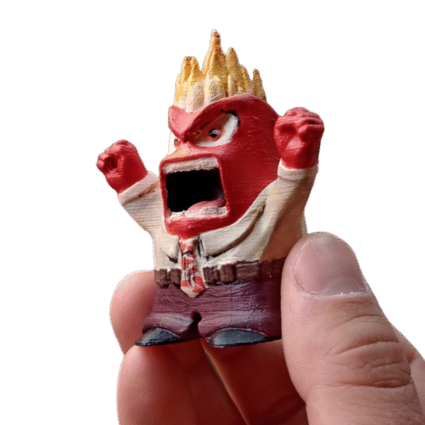 Furia De Intensamente Figura Pintado Llaverito Anger Muñeco