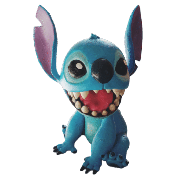 Figura De Stitch Pintada A Mano Adorno Decoración Impreso 3d