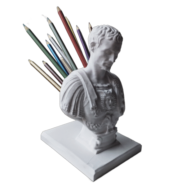 Lapicero Busto Julio César Apuñalado Decoración Escritorio