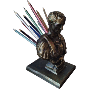 Lapicero Busto Julio César Portalápices Deco Escritorio 3d