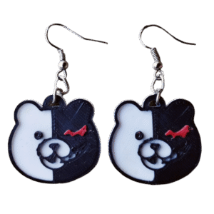 Aritos De Monokuma Dangarompa 3d Aros Colgantes Mujer Hombre