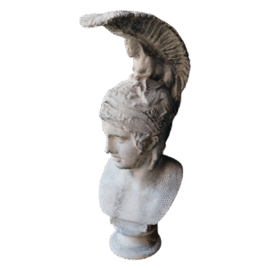 Estatua Griega Busto De Ares Símil Mármol Pintada Decoración