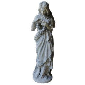 Estatua Figura Tiempo De Primavera Pintada Símil Mármol Deco