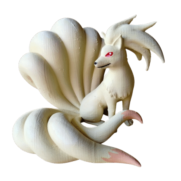 Figura 10cm Ninetales De Pokémon 1ra Generación 3d Pintado