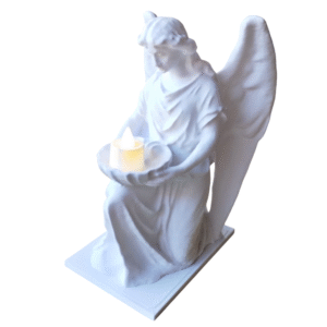 Estatua Ángel De Highgate Portavelas 25cm + Vela Led + Pila