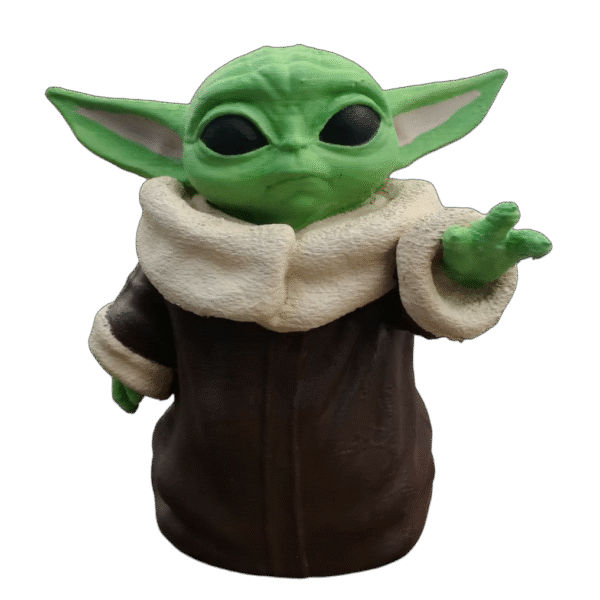 Figura De Baby Yoda Pintada Estatuilla De Grogu Mandalorian