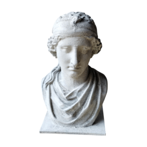 Escultura Busto De Afrodita 15cm Pintada Símil Mármol 3d