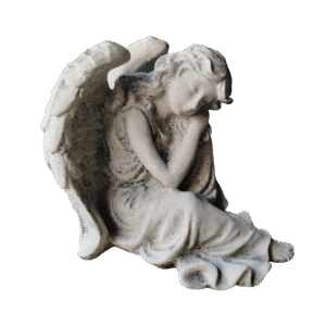 Estatua Angel Descansando Simil Marmol Decoración Clásica 3d
