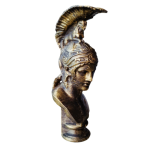 Estatua Griega Busto De Ares Símil Bronce Pintada Decoración