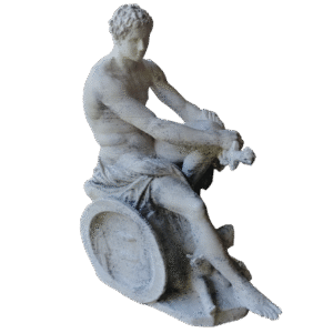 Estatua Ares De Ludovisi Pintado Símil Mármol Decoración 3d