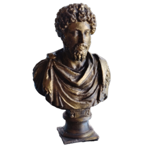 Busto Marco Aurelio Del Louvre Simil Bronce Roma Escultura