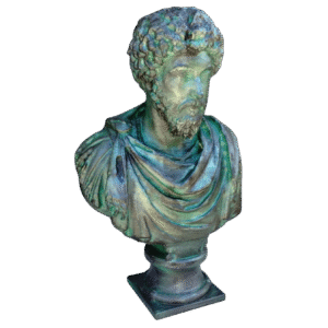Busto Marco Aurelio Del Louvre Simil Oxido Roma Escultura