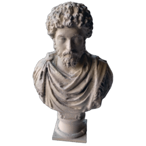 Busto Marco Aurelio Del Louvre Simil Marmol Roma Escultura