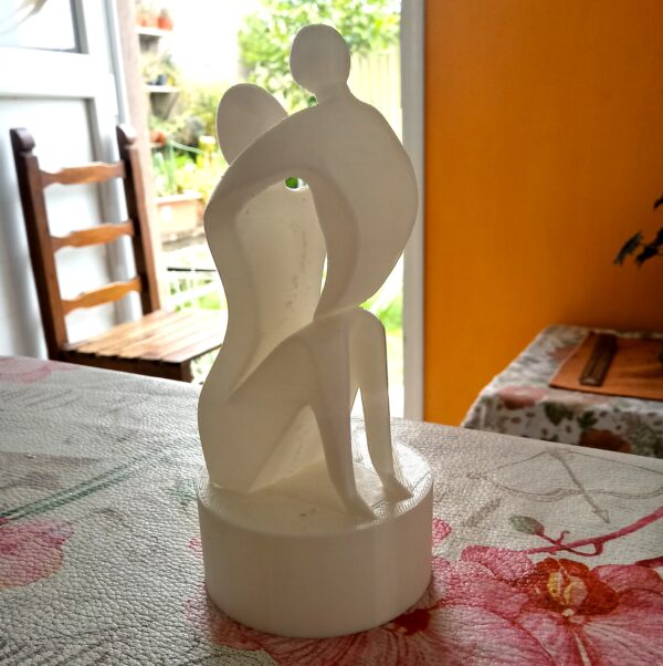 Estatua Madre E Hijo / Hija Decoración Estatuilla Moderna 3d - Image 6