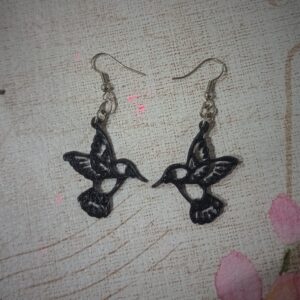 Aros Colgantes Colibrí Picaflor 3d Aritos Mujer Hombre