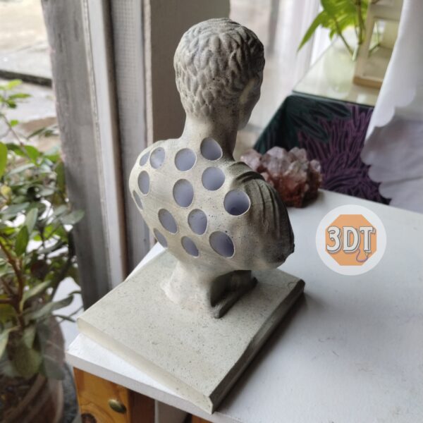 Lapicero Busto Julio César Pintado A Mano Simil Mármol Deco - Image 3