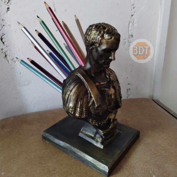 Lapicero Busto Julio César Portalápices Deco Escritorio 3d - Image 6