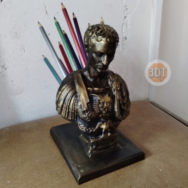 Lapicero Busto Julio César Portalápices Deco Escritorio 3d - Image 5