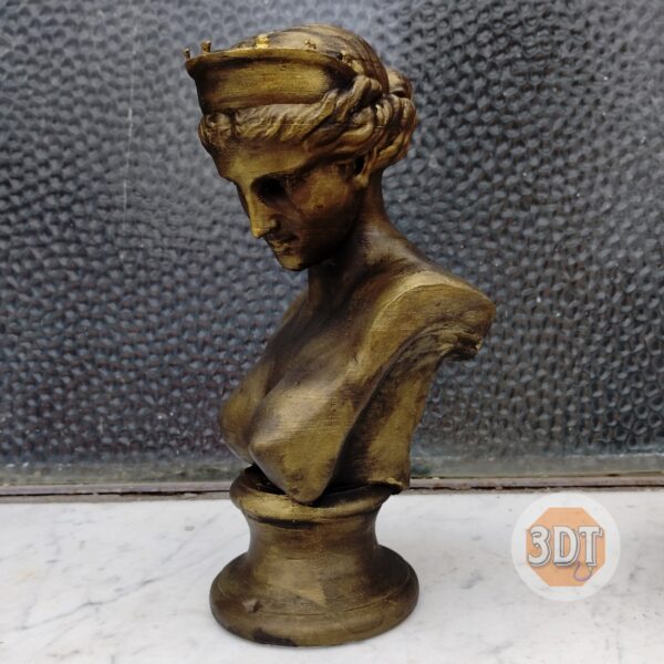 Estatua Venus De Capua Simil Bronce Clásica Romana Busto 3d - Image 5