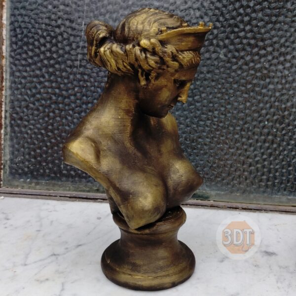 Estatua Venus De Capua Simil Bronce Clásica Romana Busto 3d - Image 4
