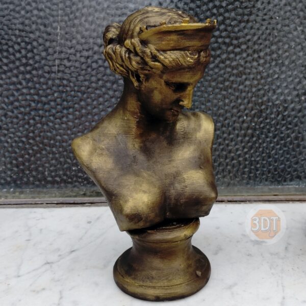 Estatua Venus De Capua Simil Bronce Clásica Romana Busto 3d - Image 3