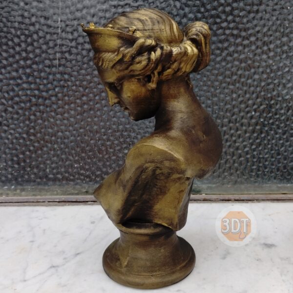 Estatua Venus De Capua Simil Bronce Clásica Romana Busto 3d - Image 2