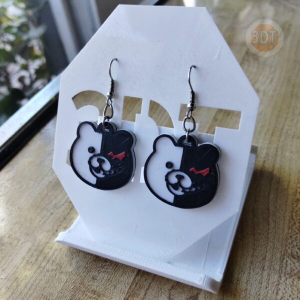 Aritos De Monokuma Dangarompa 3d Aros Colgantes Mujer Hombre - Image 5