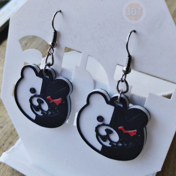 Aritos De Monokuma Dangarompa 3d Aros Colgantes Mujer Hombre - Image 4