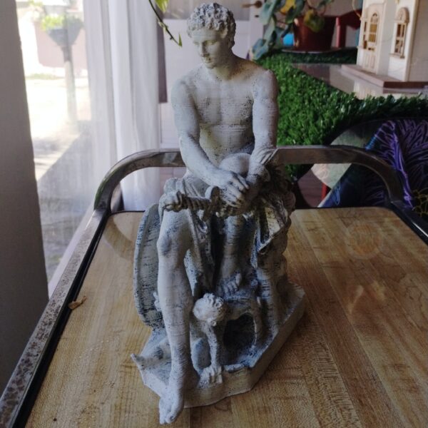Estatua Ares De Ludovisi Pintado Símil Mármol Decoración 3d - Image 4