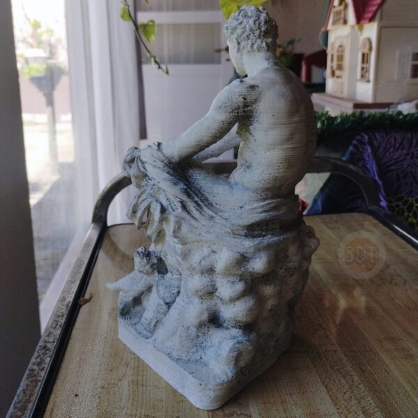 Estatua Ares De Ludovisi Pintado Símil Mármol Decoración 3d - Image 2