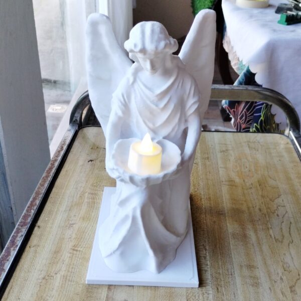Estatua Ángel De Highgate Portavelas 25cm + Vela Led + Pila - Image 2