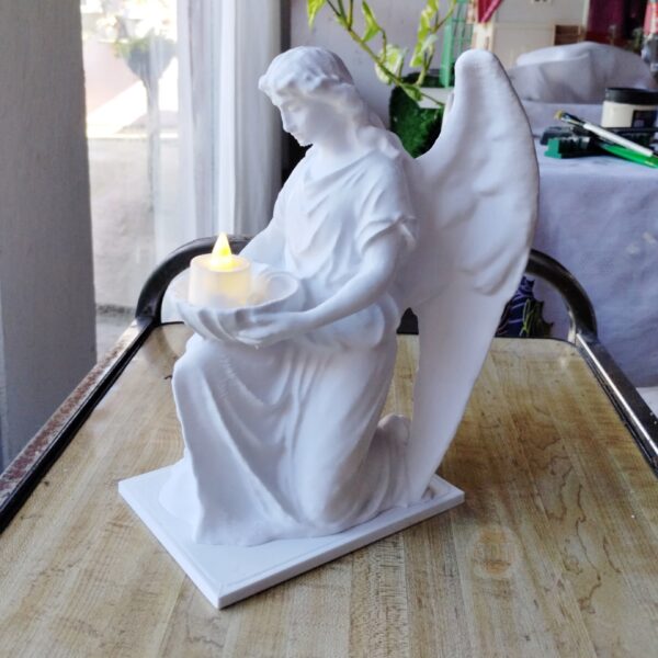 Estatua Ángel De Highgate Portavelas 25cm + Vela Led + Pila - Image 3