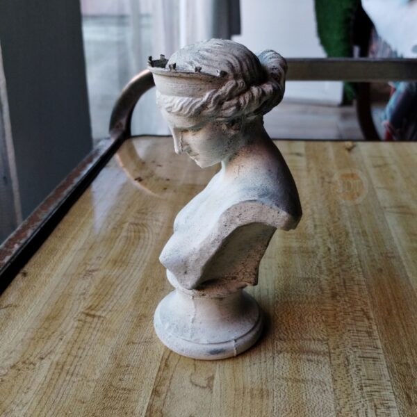Escultura Busto Venus De Capua 15cm Pintado Símil Mármol 3d - Image 6