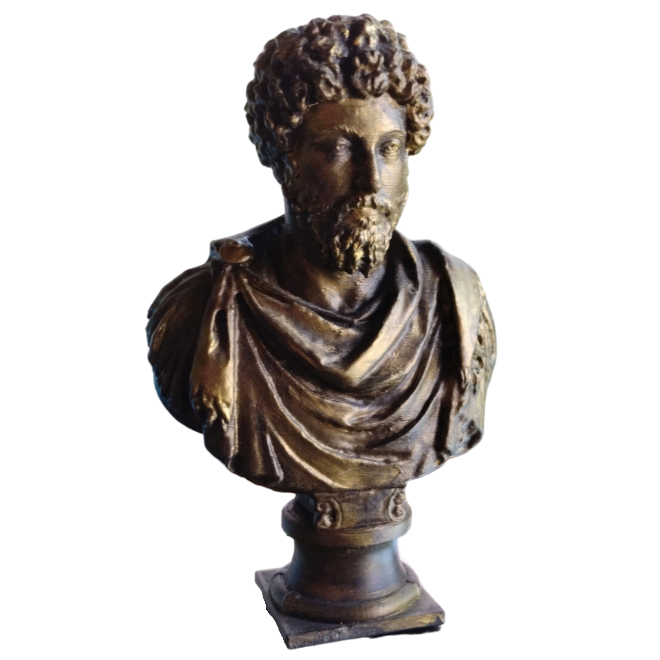 Busto Marco Aurelio Del Louvre Simil Bronce Roma Escultura
