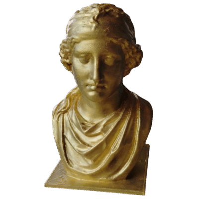 Escultura Busto De Afrodita Pintada Dorado Deco Estatua