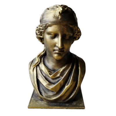 Escultura Busto De Afrodita Simil Bronce Decoración Estatua