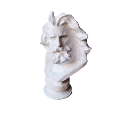 Busto Zeus Dios Griego Escultura Decorativa 15cm 3d Estatua