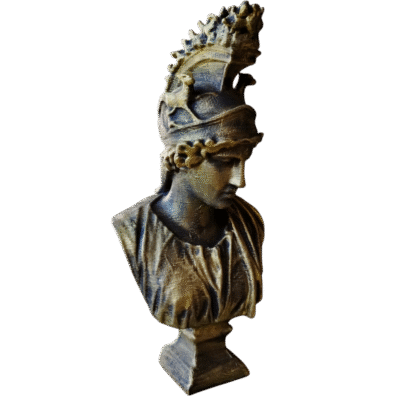Estatua Clásica Busto La Diosa De Roma Símil Bronce Deco 3d