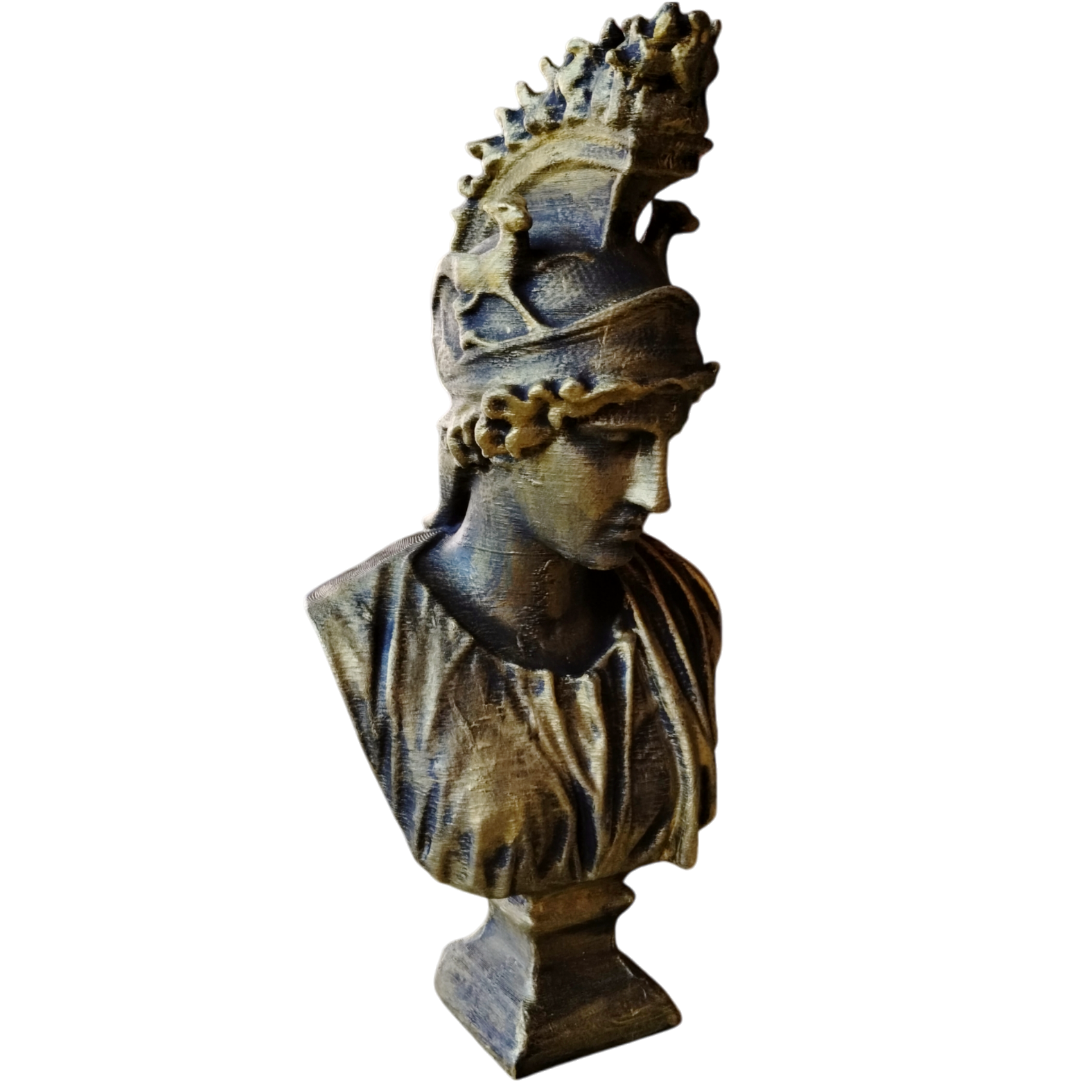 Estatua Clásica Busto La Diosa De Roma Símil Bronce Deco 3d
