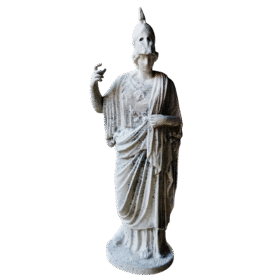 Estatua Figura Diosa Atenea Griega Pintada Símil Mármol 3d