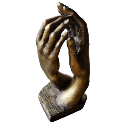 Estatua Manos La Catedral Auguste Rodin Símil Bronce 3d