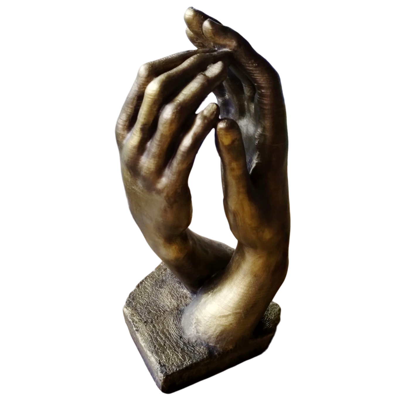 Estatua Manos La Catedral Auguste Rodin Símil Bronce 3d