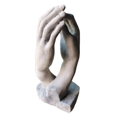 Estatua Manos La Catedral Auguste Rodin Símil Mármol 3d