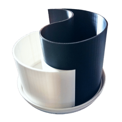 Maceta Yin Yang Con Moderna Grande Alta Portamaceta Jardin