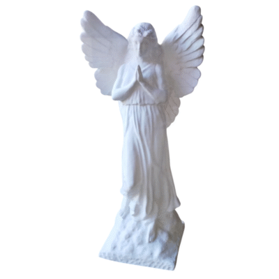 Escultura Estatuilla Angel Rezando 40cm Figura Decorativa 3d