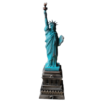 Estatua De La Libertad 40cm Pintada A Mano Adorno Decoración