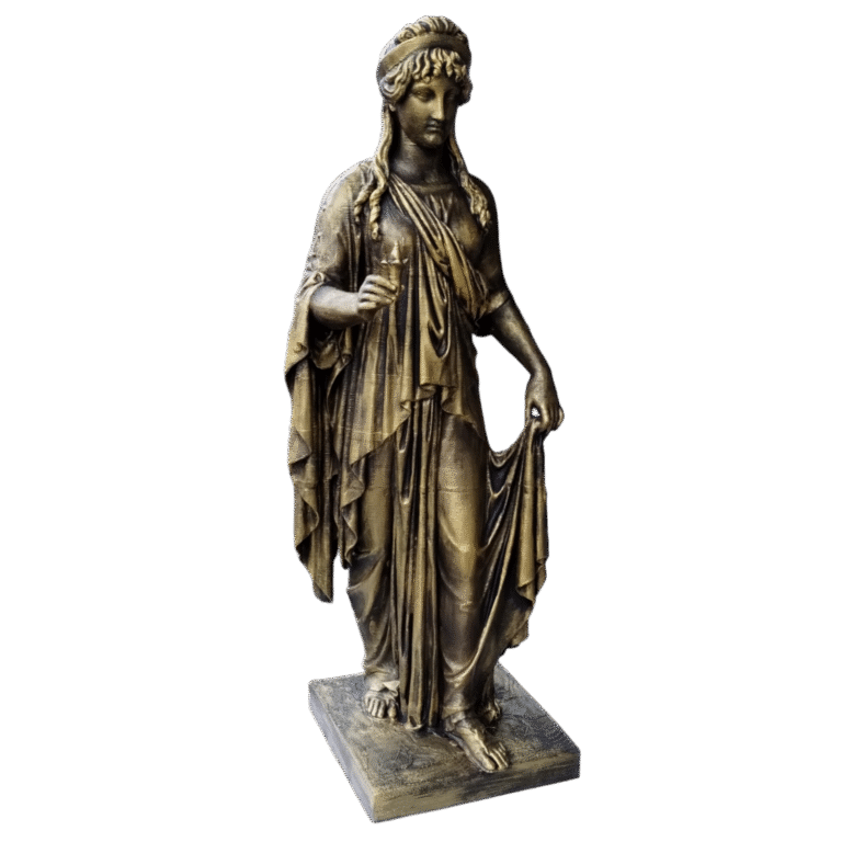 Estatua Clásica Diosa De La Esperanza 60cm Símil Bronce